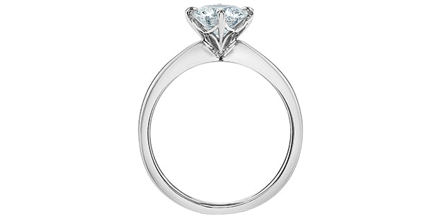 14K White Gold 1.00 ct Lab Grown Diamond Engagement Ring