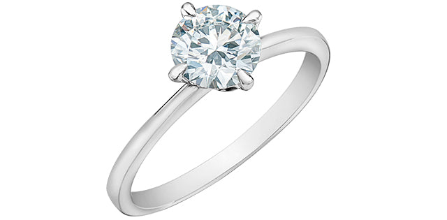 14K White Gold 1.00 ct Lab Grown Diamond Engagement Ring