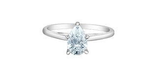 Anillo de diamantes de cuatro garras de corte brillante redondo de 0,50 a 3,00 quilates cultivado en laboratorio de 14 quilates