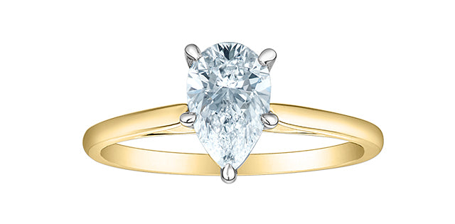 14K Yellow and White Gold Lab Grown Diamond Ring