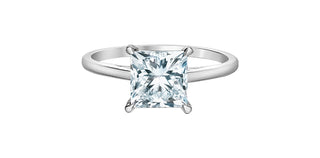 Anillo de diamantes de cuatro garras de corte brillante redondo de 0,50 a 3,00 quilates cultivado en laboratorio de 14 quilates