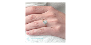 14K Yellow Gold 1.00cttw Lab Grown Oval Diamond Engagement Ring