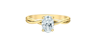 14K Yellow Gold Lab-Grown Diamond Ring