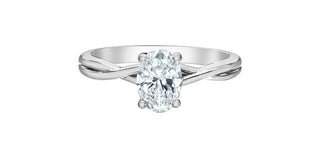 14K White Gold Lab-Grown Diamond Ring