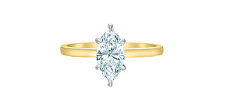 14K/14K Yellow & White Gold Lab-Grown Diamond Ring