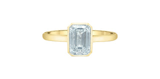18K Yellow Gold 1.59 CT Lab Grown Emerald Cut Diamond Ring