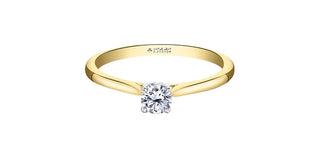18K Yellow Gold 0.20cttw Canadian Diamond Engagement Ring