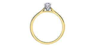18K Yellow Gold 0.20cttw Canadian Diamond Engagement Ring