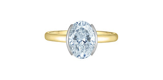 14K Yellow and White Gold 2.172cttw Lab Grown Diamond Ring