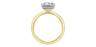 14K Yellow and White Gold 2.172cttw Lab Grown Diamond Ring