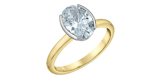 14K Yellow and White Gold 2.172cttw Lab Grown Diamond Ring