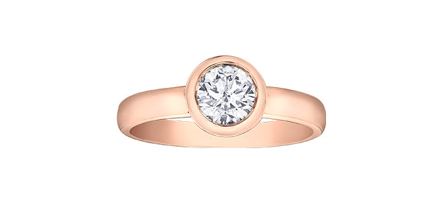10K Rose Gold 0.25cttw Rose Gold Diamond Ring
