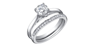 14K White Gold 0.25cttw Canadian Diamond Ring