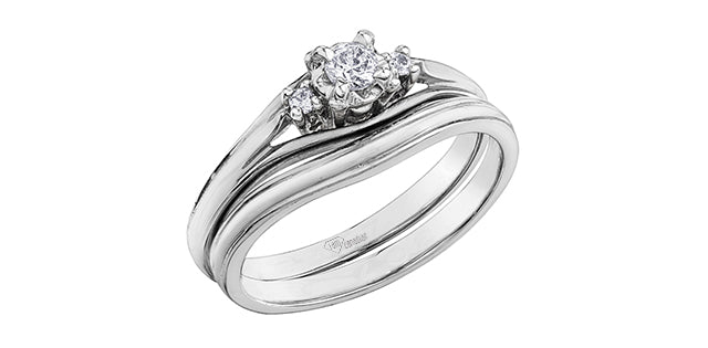 10K White Gold 0.18cttw Canadian Diamond Engagement Ring