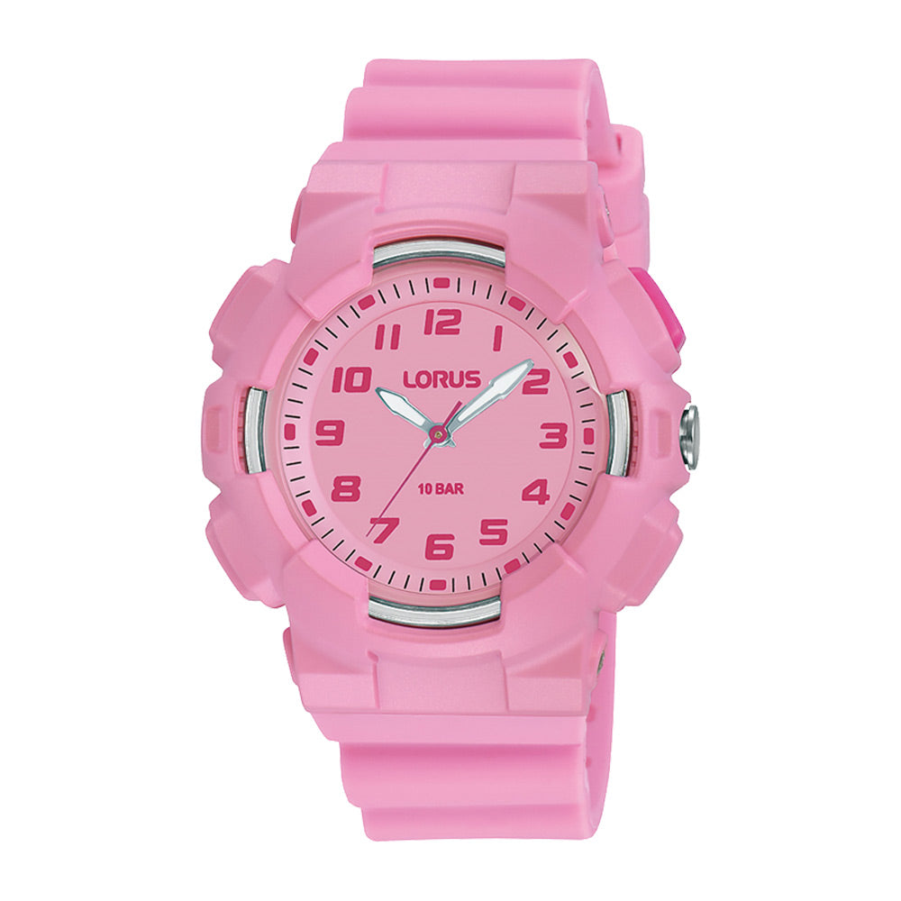 Lorus Kids Pink Dial Watch R2353NX9