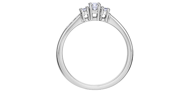 14K White Gold 0.33cttw Diamond Engagement Ring