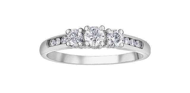 14K White Gold 0.50cttw Diamond Engagement Ring