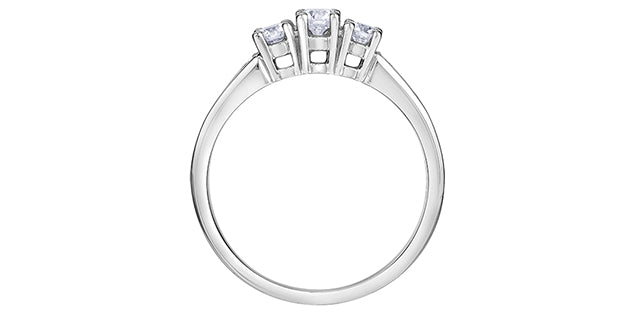 14K White Gold 0.50cttw Diamond Engagement Ring