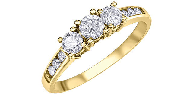 14K Yellow &amp; White Gold 0.75cttw Diamond Engagement Ring