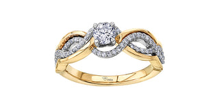 14K Yellow and White Gold 0.31 ct Canadian Diamond Ring