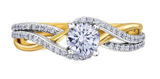14K Yellow and White Gold 0.50 ct Canadian Diamond Ring
