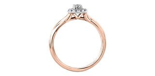 10K  Rose Gold 0.20cttw Canadian Diamond Engagement Ring