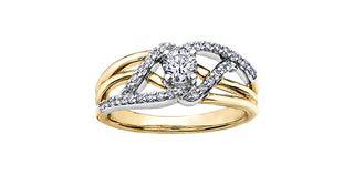 14K Yellow and White Gold 0.50cttw Canadian Diamond Ring