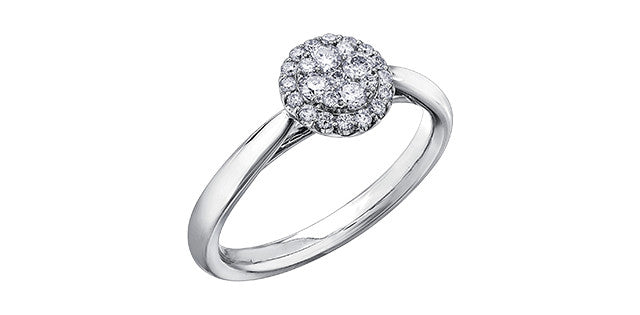 14K White Gold 0.33cttw Diamond Engagement Ring