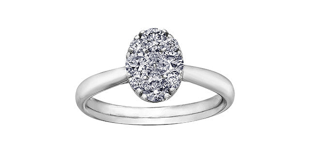 10k White Gold 0.73cttw Diamond Ring