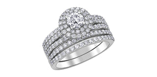 18K White Gold & Palladium Alloy (hypoallergenic) 1.30cttw Canadian Diamond Engagement Ring