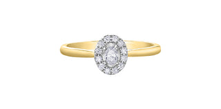 10K Yellow & White Gold 0.20cttw Diamond Engagement Ring