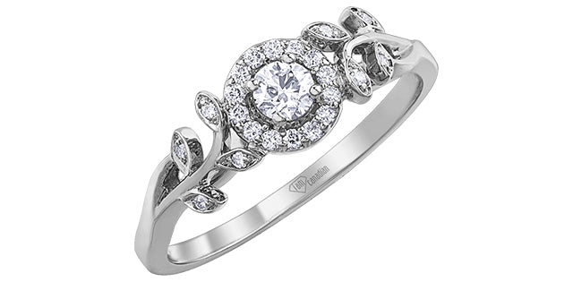 10K White Gold 0.25cttw Canadian Diamond Ring - / 4.5