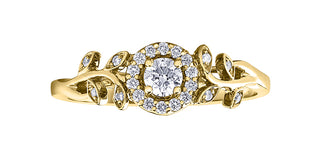 10K Yellow Gold 0.25cttw Canadian Diamond Ring