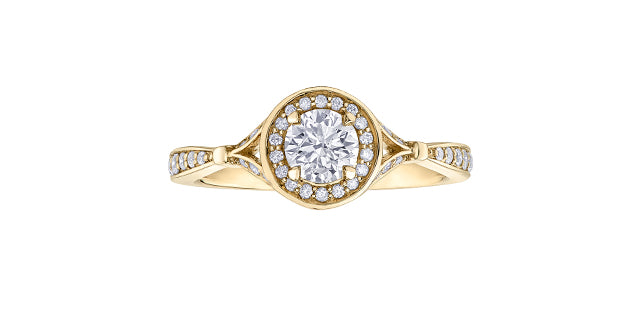 10K Yellow Gold 0.44 ct Canadian Diamond Ring - 4.5