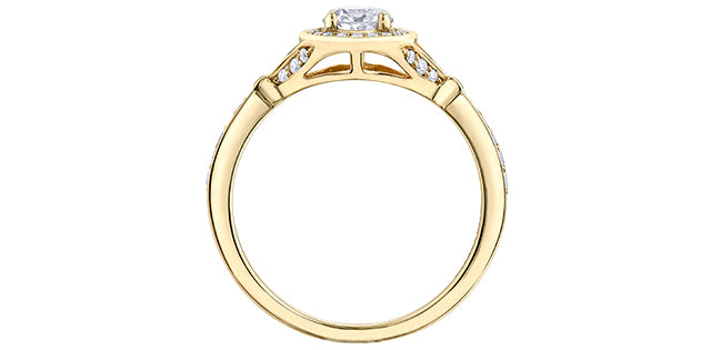 10K Yellow Gold 0.44 ct Canadian Diamond Ring