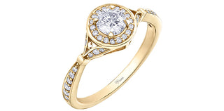 10K Yellow Gold 0.44 ct Canadian Diamond Ring