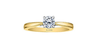 18K Yellow Gold 1.05cttw Round Brilliant Cut Canadian Diamond Engagement Ring