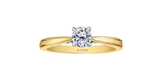 18K Yellow Gold 0.75cttw Round Brilliant Cut Canadian Diamond Engagement Ring