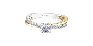 18K Yellow Gold 0.75cttw Round Brilliant Cut Canadian Diamond Engagement Ring