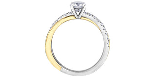 18K Yellow Gold 0.75cttw Round Brilliant Cut Canadian Diamond Engagement Ring