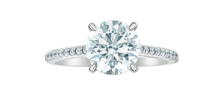 14K White Gold 2.20 Cttw Lab Grown Round Brilliant Cut Diamond Engagement Ring