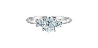 14K White Gold Lab-Grown Diamond Ring