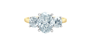 14K Yellow & White Gold Lab-Grown Diamond Ring