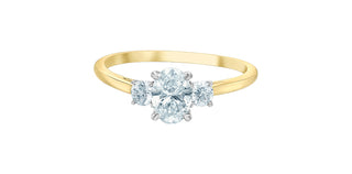 14K Yellow & White Gold Lab-Grown Diamond Ring