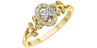 10K Yellow Gold 0.288cttw Ladies Diamond Engagement Ring