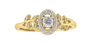 10K Yellow Gold 0.288cttw Ladies Diamond Engagement Ring