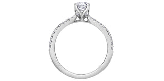 18K White Gold 0.68cttw Canadian Diamond Engagement Ring, Size 6.5