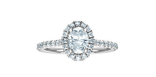 14K White Gold Lab-Grown Diamond Ring