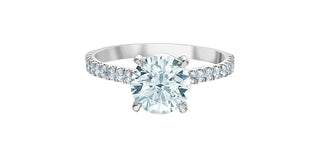 14K White Gold 2.31cttw Lab Grown Round Diamond Engagement Ring