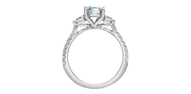 14K White Gold 1.56cttw Round Lab Grown Diamond Engagement Ring